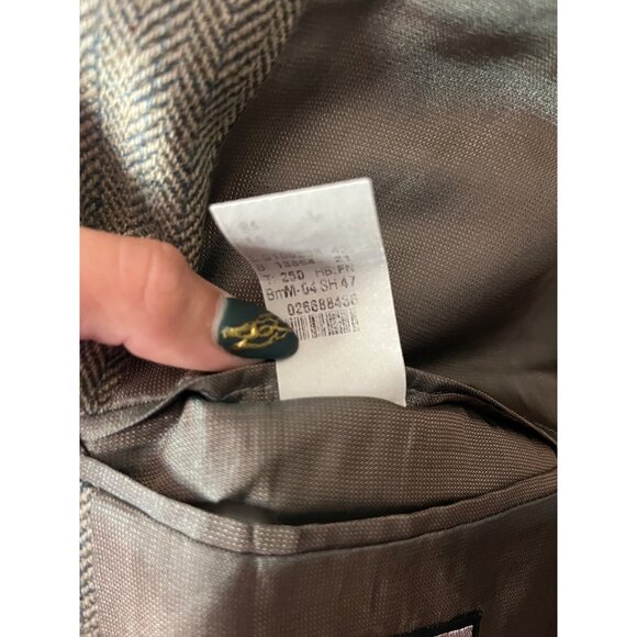 Dillards Mens Wool Blend Blazer with Brown Tweed Pattern SZ 44R - Picture 5 of 7